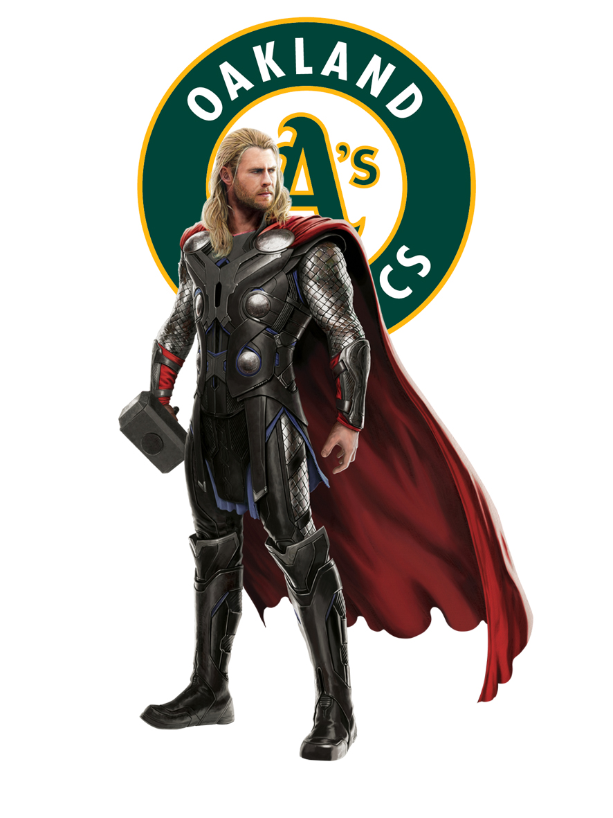 Oakland Athletics Thor Logo iron on paper